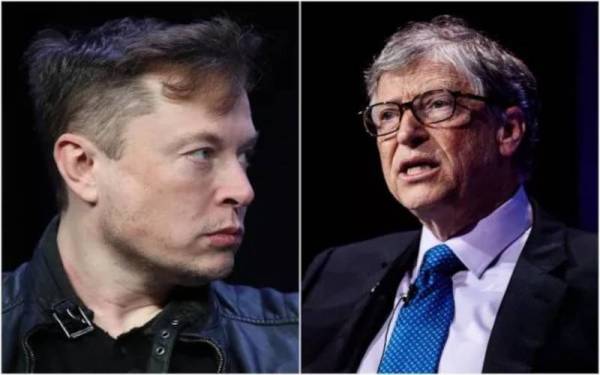 Elon Musk (kiri) dan Bill Gates. - Foto Getty Images