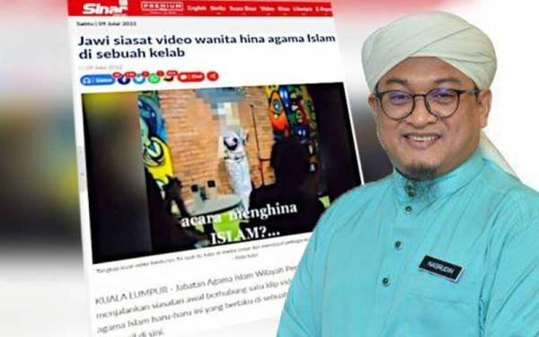 Laporan Sinar Harian pada Sabtu. Gambar kecil: Nasrudin