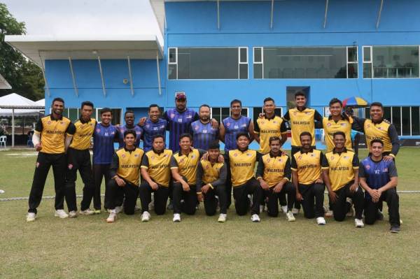 Malaysia menewaskan Bhutan dengan sembilan wiket pada perlawanan di Oval UKM, Bangi. FOTO: Malaysian Cricket Association 