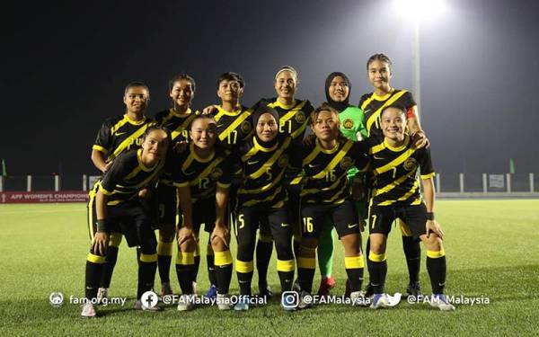 Skuad Malayan Tigress yang menggalas cabaran Malaysia di Kejuaraan AFF 2022 di Manila, Filipina. Foto: Football Association of Malaysia