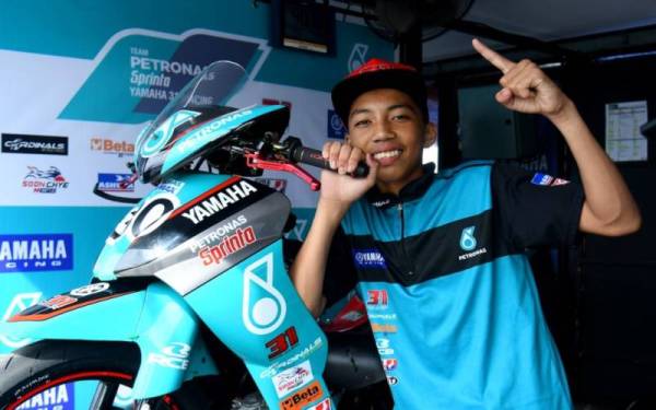 Md Danish Aiman azam terus tawan podium.