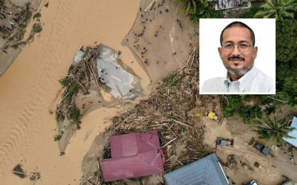 Keadaan Kampung Iboi dan Kampung Masjid Iboi yang dilanda banjir di Baling baru-baru ini. (Gambar kecil: Shaiful Hazizy)