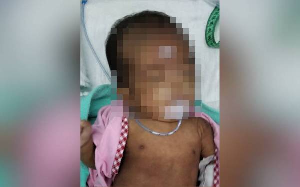 Bayi lelaki yang ditinggalkan oleh ibunya di Hospital Seberang Jaya.