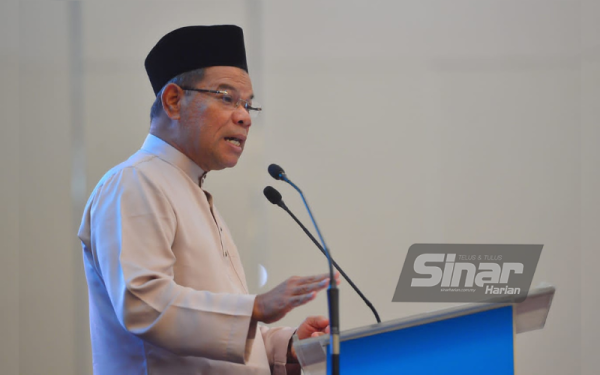 Saifuddin ketika berucap semasa merasmikan Kongres Nasional Tahunan Angkatan Muda Keadilan (AMK) 2022 di Pusat Konvensyen Ideal (IDCC). - FOTO SINAR HARIAN/ASRIL ASWANDI SHUKOR