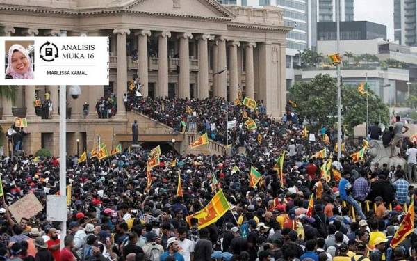 Krisis di Sri Lanka memberi pengajaran penting bahawa revolusi kebangkitan rakyat mampu menumbangkan rejim yang berkuasa. - Foto Reuters.