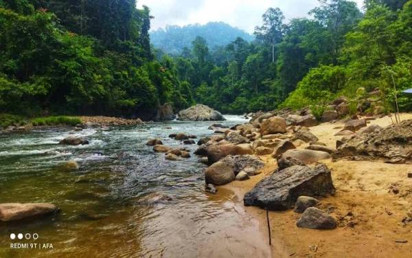 Insiden yang berlaku di dindepan tapak kem dekat Jeram Perahu di Sungai Sepia dekat Taman Negara pada Sabtu lalu.