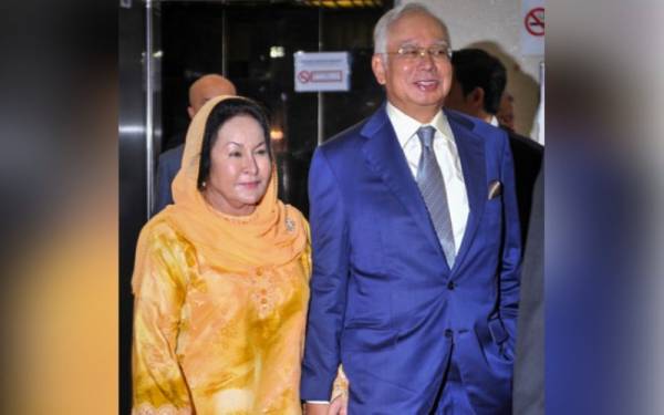 Najib dan Rosmah. - Foto Bernama