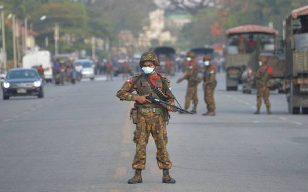  Junta tentera laksana hukuman mati yang pertama ke atas empat banduan di Myanmar dalam tempoh beberapa dekad. - Foto AFP
