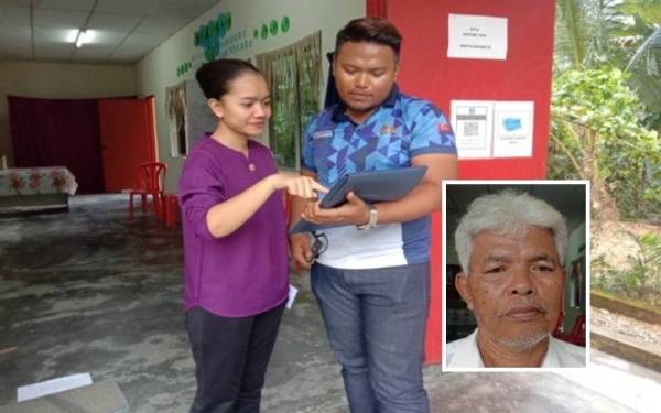 Hasliana (kiri) bersama Jasli antara generasi ketiga Orang Asli Kampung Air Rengas yang berjaya membuktikan kejayaan dalam bidang pendidikan. Gambar kecil: Bidin