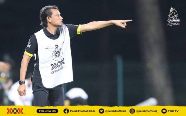 Yusri memuji komitmen ditunjukkan skuad kendaliannya sepanjang perlawanan berkenaan. - Foto Facebook Perak Football Club