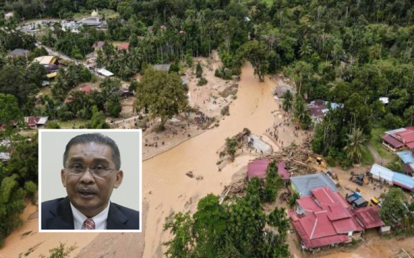 Banjir dan fenomena kepala air yang berlaku di Baling pada 4 Julai lalu. Gambar kecil: Takiyuddin