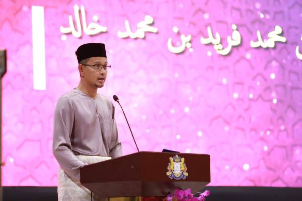 Mohd Fared Mohd Khalid berucap pada Majlis Sambutan Maal Hijrah Peringkat Negeri Johor di Pusat Islam Iskandar pada Sabtu.