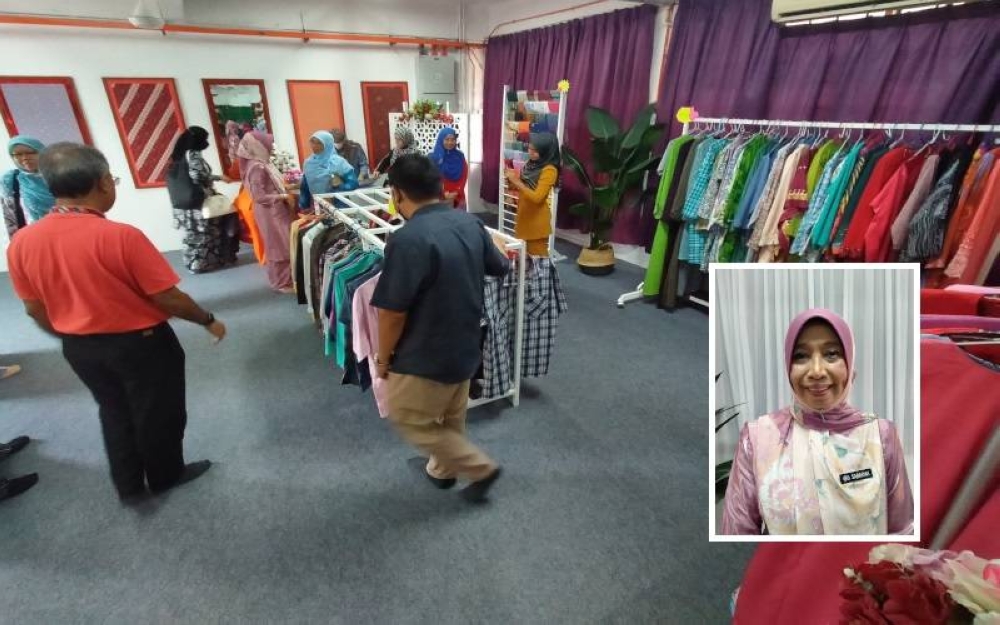 Butik Qaseh SKSP bukan sahaja bermatlamat meringankan beban golongan B40 namun menjana ekonomi BKGS yang kemudian hasil jualan dimanfaatkan kepada kegunaan dan pembangunan murid. Gambar kecil: Sabariah