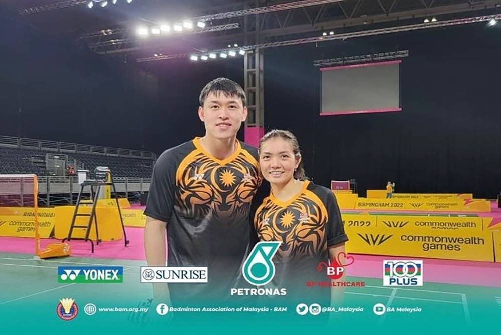 Kian Meng-Pei Jing mara ke separuh akhir badminton Sukan Komanwel Birmingham 2022. -Foto FB BAM