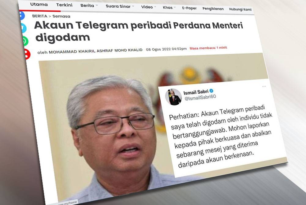 Laporan Sinar Harian pada Isnin.