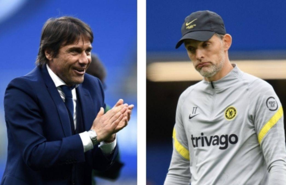 Conte (kiri) dan Tuchel bakal membuat perhitungan memburu kemenangan kedua buat Spurs dan Chelsea pada aksi Liga Perdana Inggeris di Stamford Bridge Ahad ini. - Foto Agensi