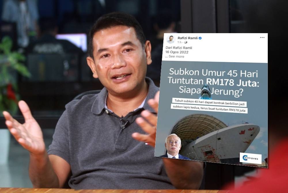 Rafizi. Gambar kecil: Tangkap layar hantaran Rafizi di Facebooknya pada Selasa.