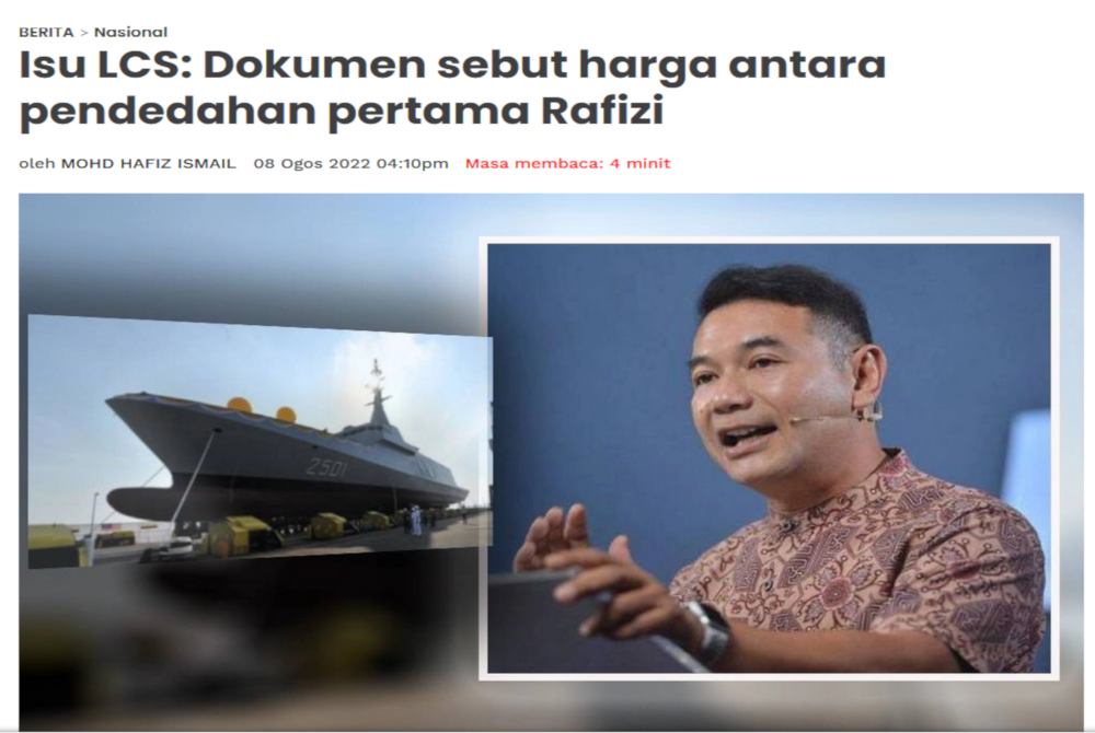 Keratan laporan Sinar Harian pada 08 Ogos 2022