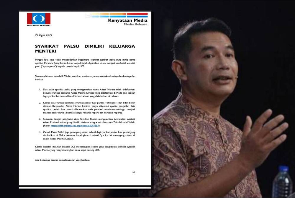 Kenyataan media Rafizi.