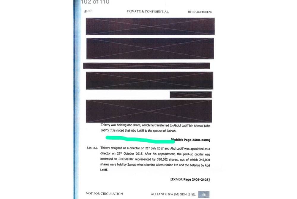 Laporan audit forensik dalaman Boustead Heavy Industries Corporation Berhad (BHIC) mengenai kapal tempur pesisir (LCS) yang dinyahklasifikasi pada Isnin turut tertera nama Abd Latiff.