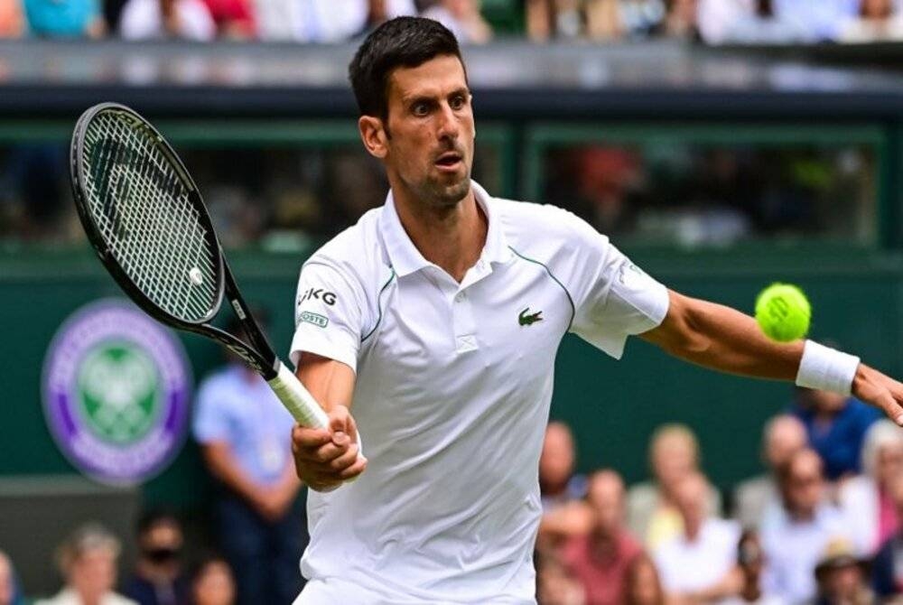 Djokovic ketika beraksi menentang Kokkinakis.