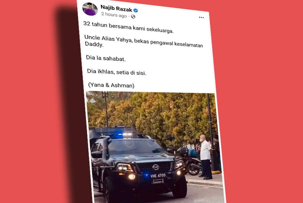 Tangkap layar Facebook Najib Razak yang dimuat naik oleh anak-anaknya.