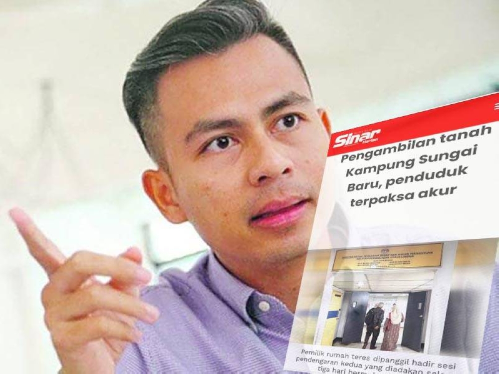 Fahmi. Laporan Sinar Harian pada Jumaat. Gambar kecil: Fahmi