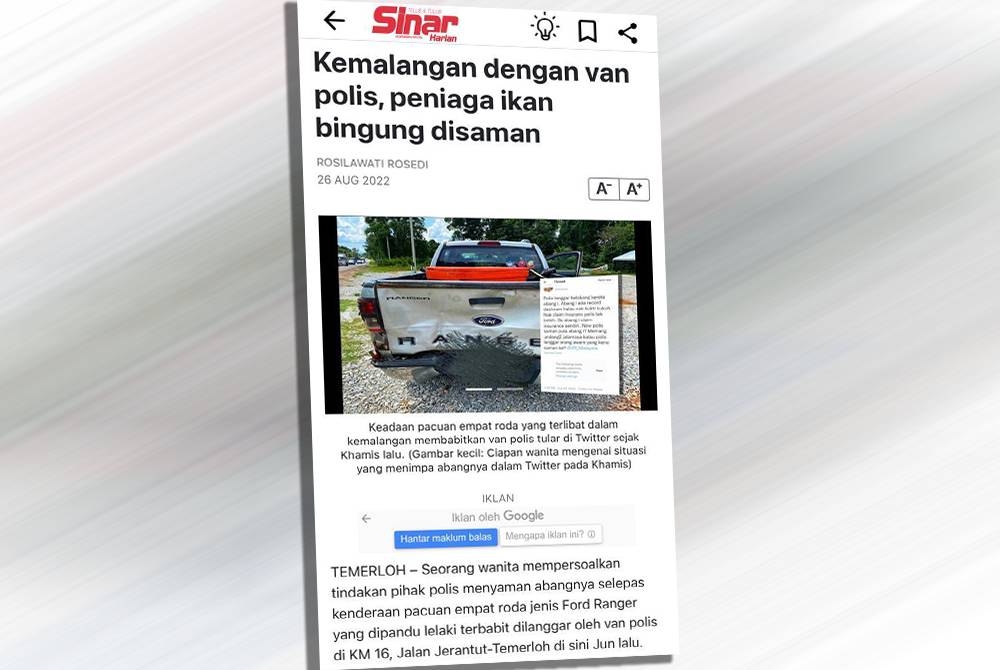 Laporan Sinar Harian.