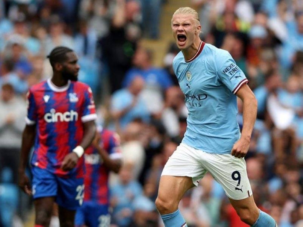 Haaland meledak hatrik ketika membantu City membenam Palace 4-2 pada aksi EPL. - Foto Agensi