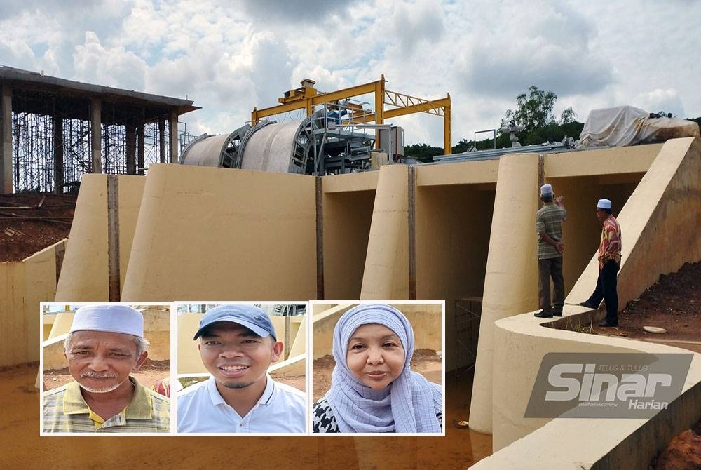 Projek RTB Sungai Belat dijangka siap pada November depan. (Gambar kecil dari kiri: Suraidi, Mohd Sufni dan Nor Jehan)