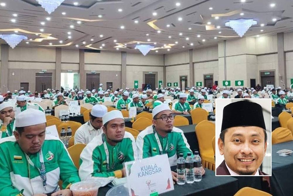 Sebahagian perwakilan yang hadir pada Muktamar Dewan Pemuda Pas Pusat pada Jumaat. Gambar kecil: Ahmad Fadhli