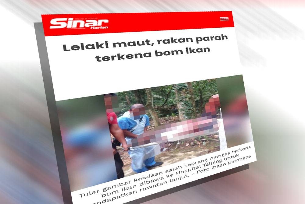 Laporan Sinar Harian pada Isnin. 