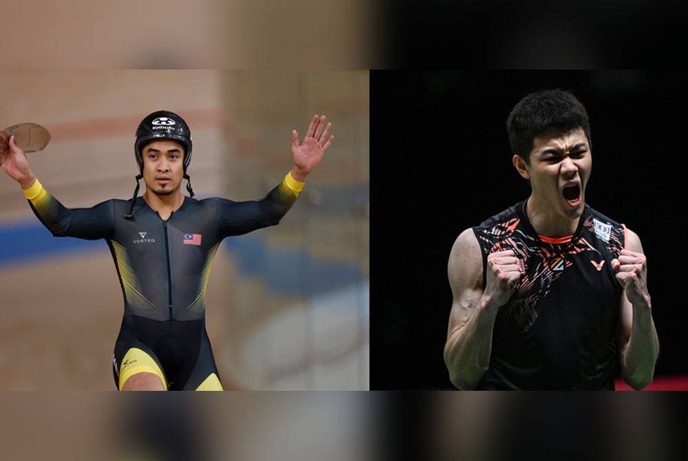 Gambar dari kiri: Azizulhasni Awang, Lee Zii Jia - FOTO: AFP