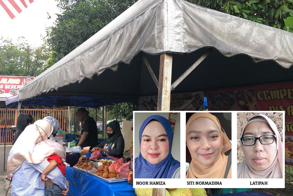 Gerai pisang goreng Siti Normadina yang terletak di Cheras, Kuala Lumpur.