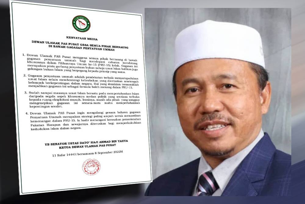 Kenyataan Dewan Ulamak Pas pada Khamis. (Gambar dalam : Ahmad Yahya)