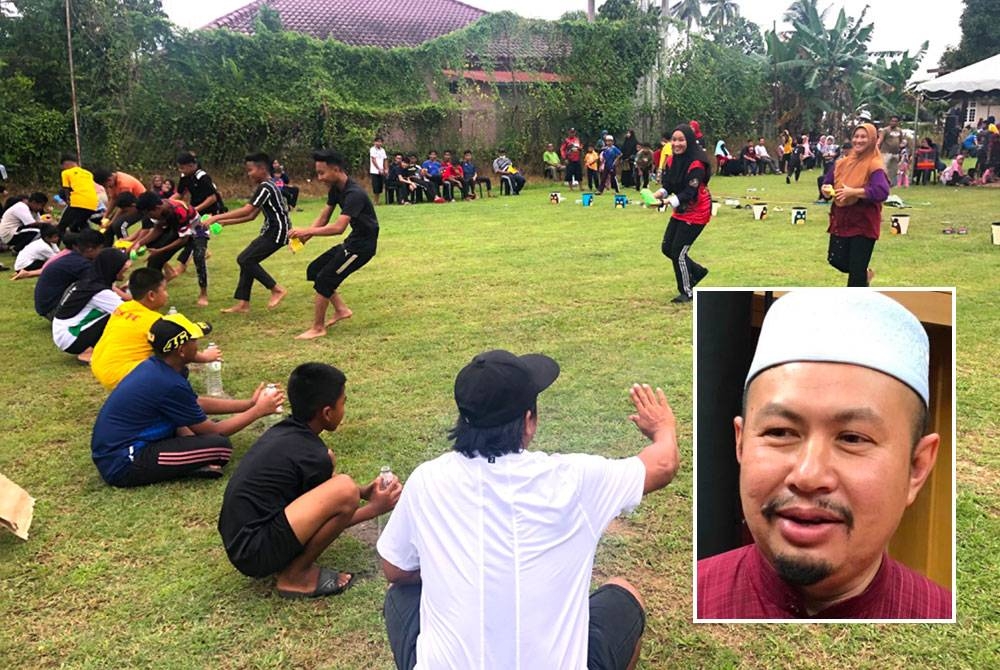 Penduduk setempat yang menyertai sukan rakyat di Karnival Keselamatan Rakyat di Salor, Kota Bharu pada Sabtu. Gambar kecil: Jefny