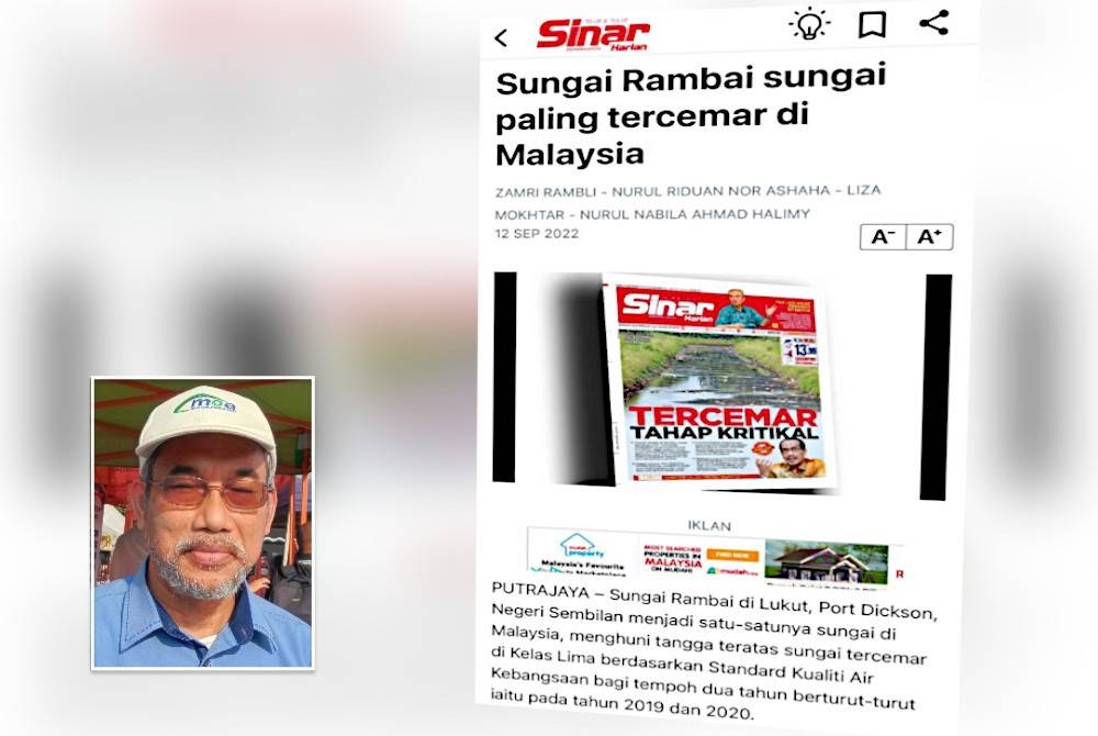 Laporan Sinar Harian pada Isnin. Gambar kecil: Bakri