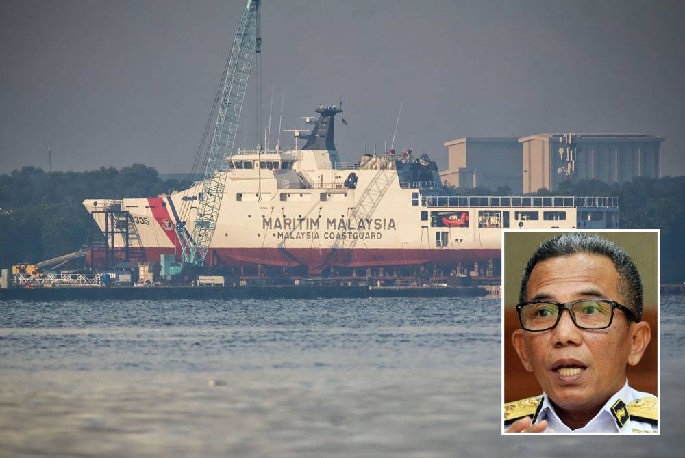 Kapal OPV 1 dijangka akan diterima Maritim Malaysia pada awal tahun depan. Gambar kecil: Mohd Zubil