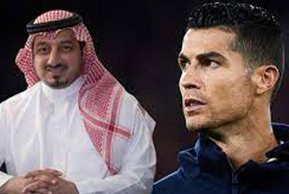 Yasser Al-Misehal (kiri) meluahkan hasrat untuk melihat Ronaldo beraksi dalam kancah Liga Saudi. Foto Agensi