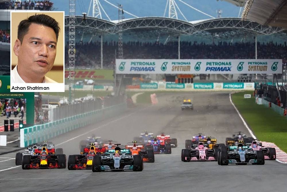 Kali terakhir F1 dianjurkan di Litar Antarabangsa Sepang ialah pada 2017. Foto Agensi.