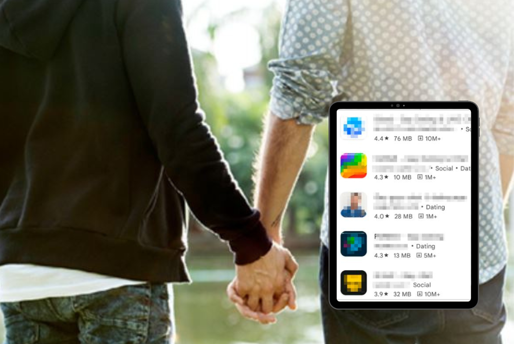 Antara aplikasi utama seks songsang terutama untuk golongan gay yang boleh dimuat turun menerusi aplikasi Play Store.