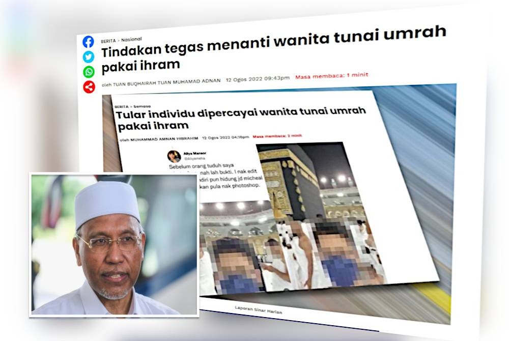 Laporan Sinar Harian 12 Ogos lalu. (Gambar kecil: Idris)