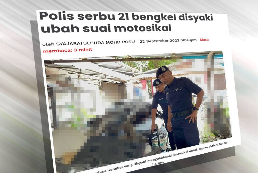 Tangkap layar laporan Sinar Harian pada 22 September 2022.