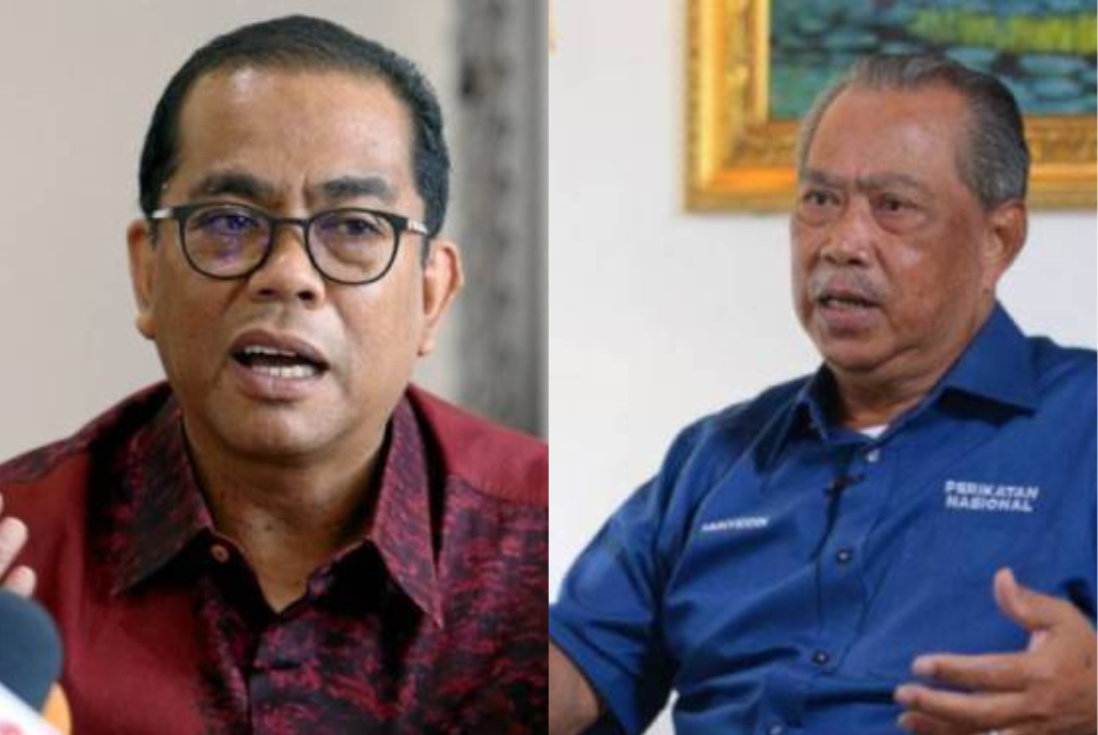 Khaled (kiri) dan Muhyiddin.