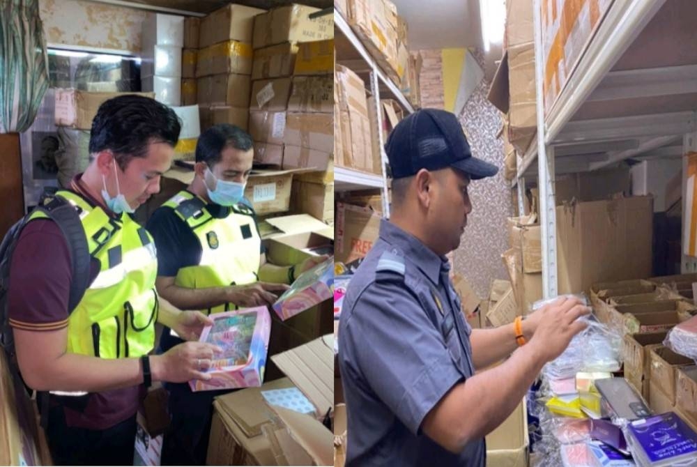 KPDNHEP Kuala Lumpur merampas pelbagai barang tiruan membabitkan minyak wangi, tablet serta aksesori telefon dalam serbuan di empat premis di Kuala Lumpur pada Rabu.