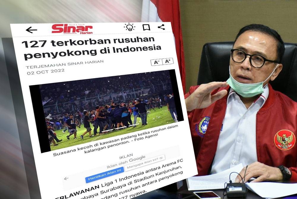 Laporan Sinar Harian. Gambar kanan: Mochamad Iriawan. - Foto Agensi