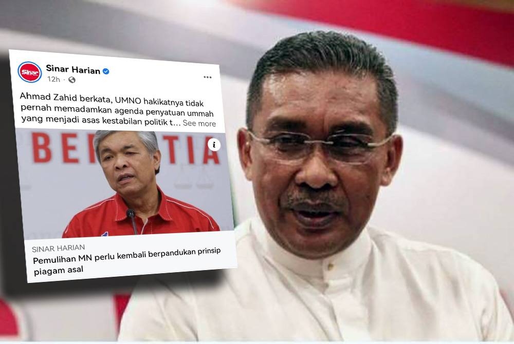 Takiyuddin. (Gambar dalam : Ahmad Zahid pada Ahad berkata, usaha untuk memulihkan Muafakat Nasional (MN) mestilah berpandukan kepada prinsip dan semangat piagam asal yang dimeterai antara UMNO dan Pas.)