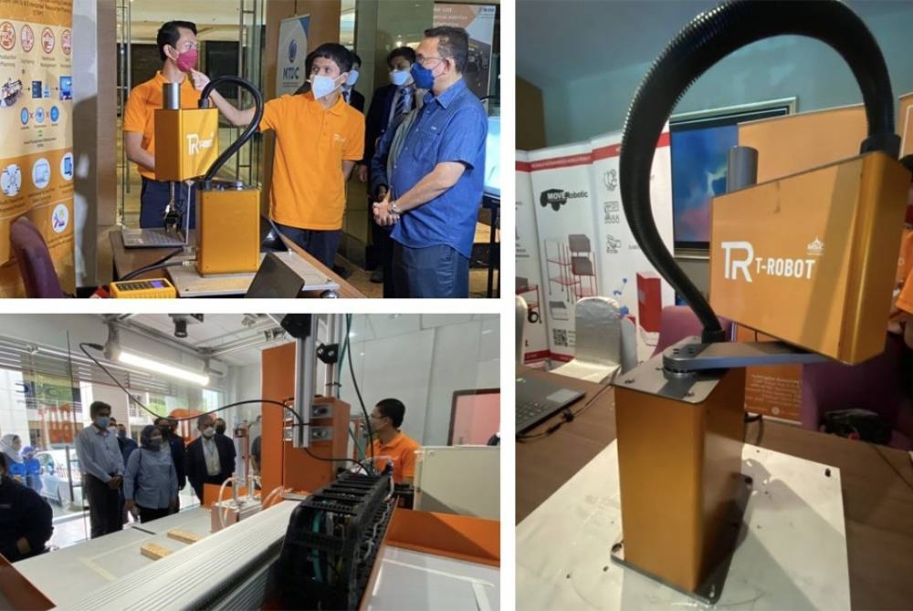 T-Robot membekalkan produk automasi robot industri yang menggunakan mekanisma ringkas dan tidak memerlukan kos yang tinggi, sesuai dengan keperluan PKS domestik. - Foto Bernama