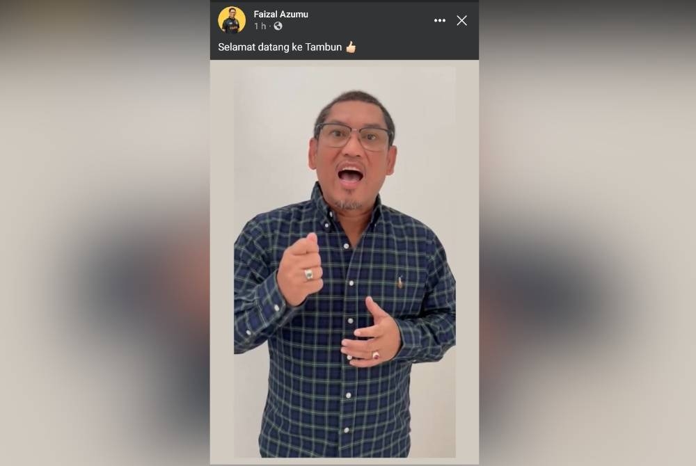 Ahmad Faizal memuat naik video mengucapkan selamat datang ke Tambun menerusi Facebook pada Jumaat.