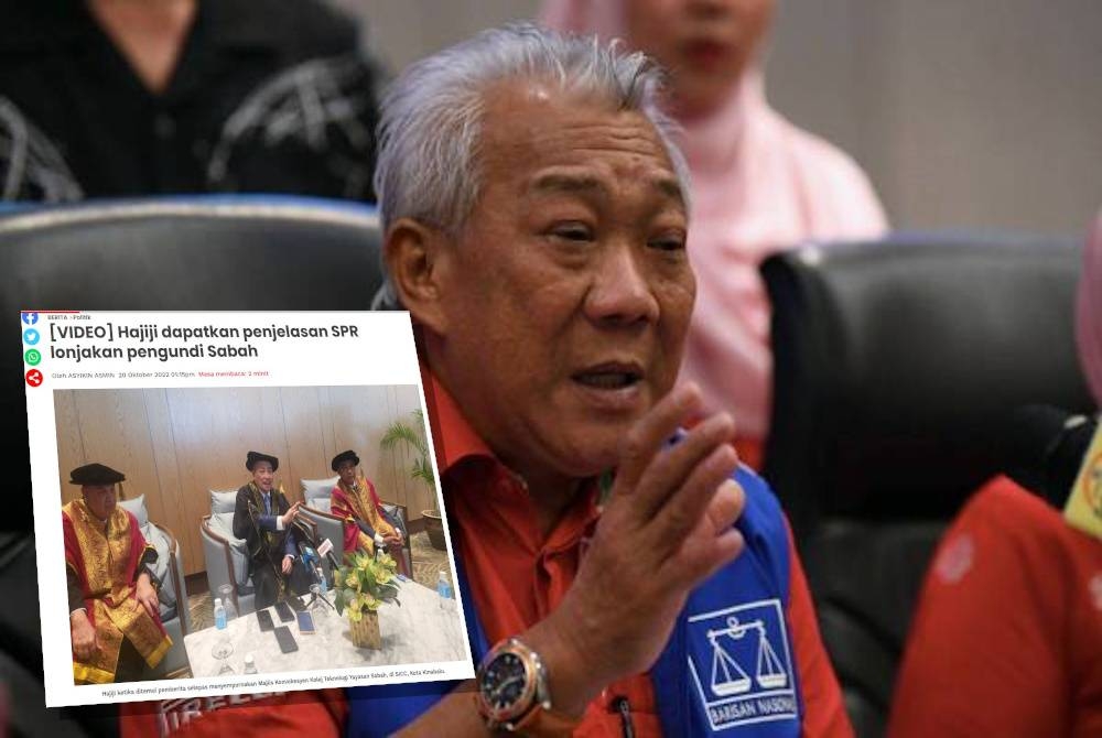 Bung Moktar (Gambar kecil: Laporan Sinar Harian pada Khamis.)